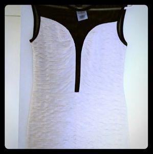 Light pink and black transparent spandex dress